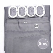 Extra Long Shower Curtain Waterproof Fabric With Hooks Weighted Hem 180x200cm AU