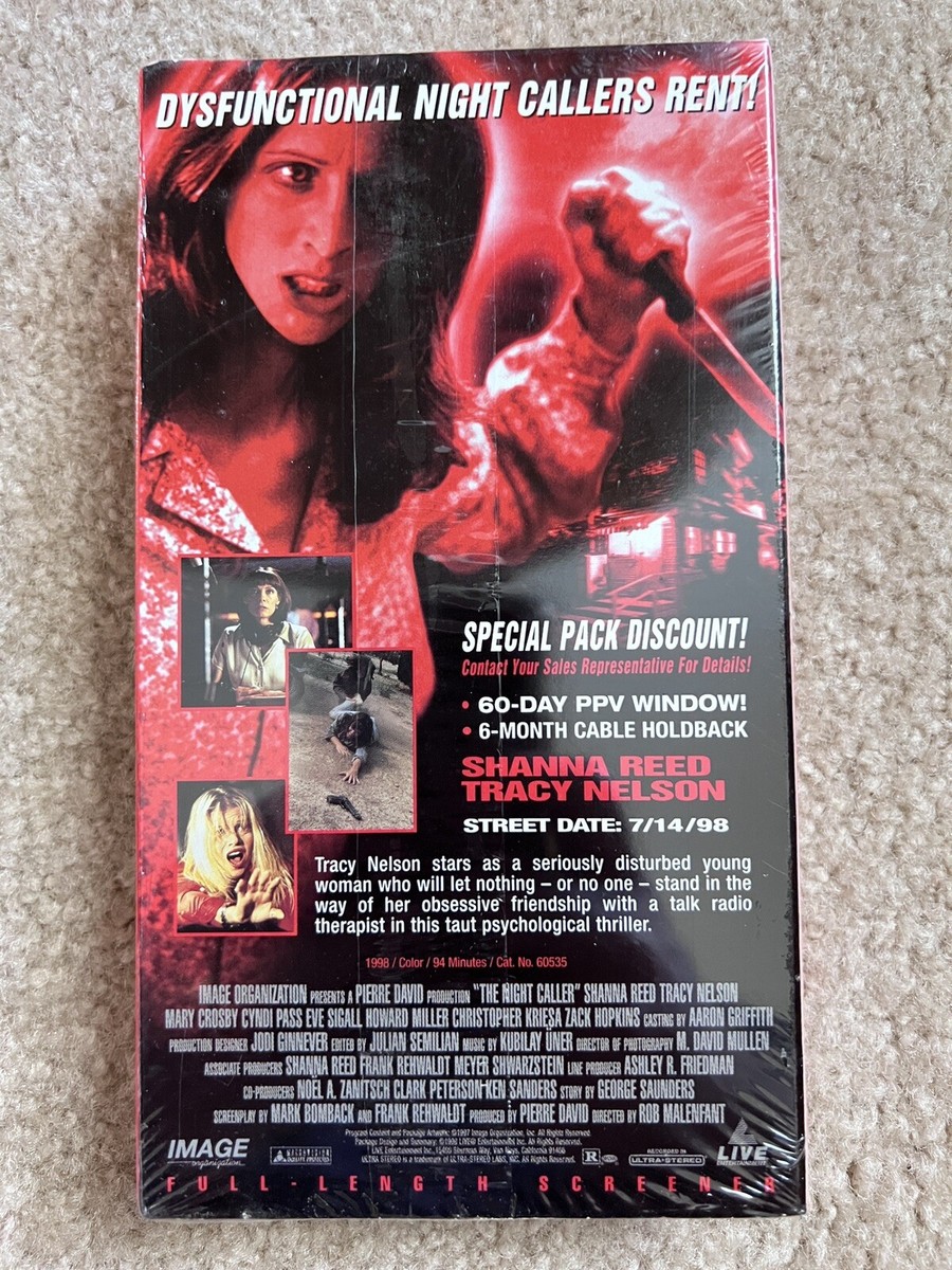 The Night Caller (1998) VHS Sealed Promo Screener Live Watermarks