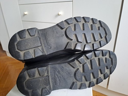Stivali vintage Timberland made in USA UK10 US11 44 45 neri 7 fori - Foto 18 di 20