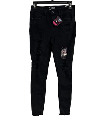 Jean Noir NOBO (No Boundaries) Pour Femme – Taille 15 M, Jambe Droite, Taille Mid