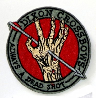 Walking Dead Dixon Crossbows Always a Dead Shot Embroidered 3'' New Iron-On Patch