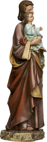 Renaissance Style St. Joseph and Child Jesus Figure - Collectible Religious Gift - Picture 8 of 9