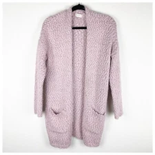 Altar'd State Womens Medium Sweater Open Front Cardigan Soft Pockets Long Fuzzy