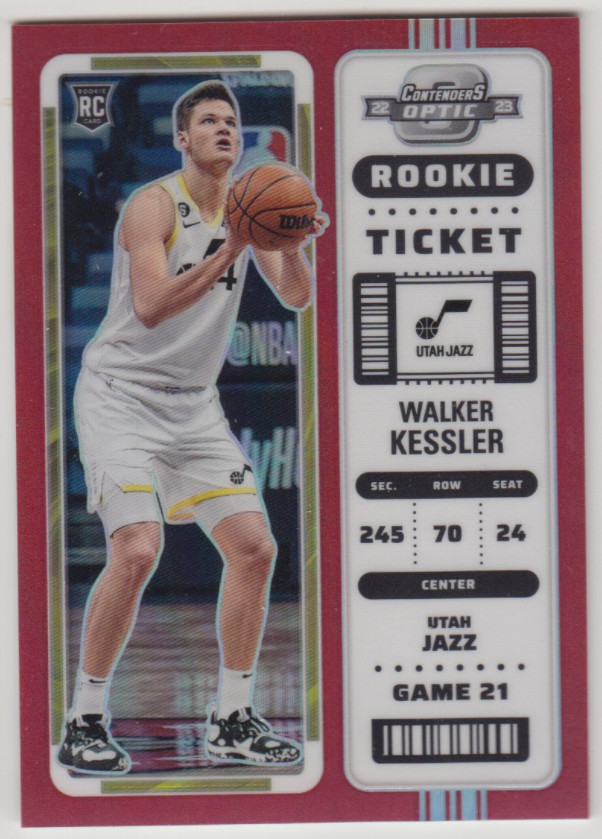 2022-23 Contenders Optic Walker Kessler Rookie Ticket #1 Red Holo Prizm RC