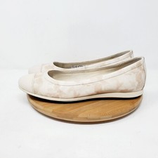 ECCO Ballerina Flats Shoes Womens 37 Leather Slip On Comfort Casual Office