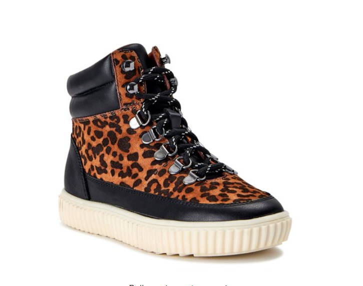 Girl's Leopard print Hybrid Hiker Boots size 13-Wonder Nation