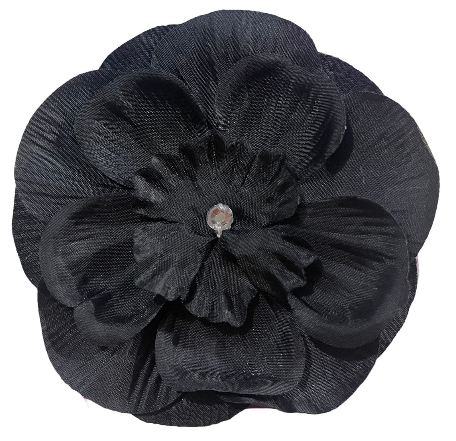 Goody Negro Flor Pelo Salón Broche - Flamenco Clases, Mexicano Tema Fiestas 9z