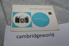 PRAKTICA IV B SLR CAMERA INSTRUCTION MANUAL GUIDE BOOK NEW ORIGINAL GENUINE