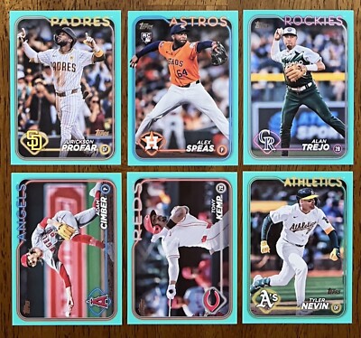 2024 TOPPS UPDATE - AQUA FANATICS - LOT 6 - PROFAR TREJO NEVIN KEMP CIMBER SPEAS
