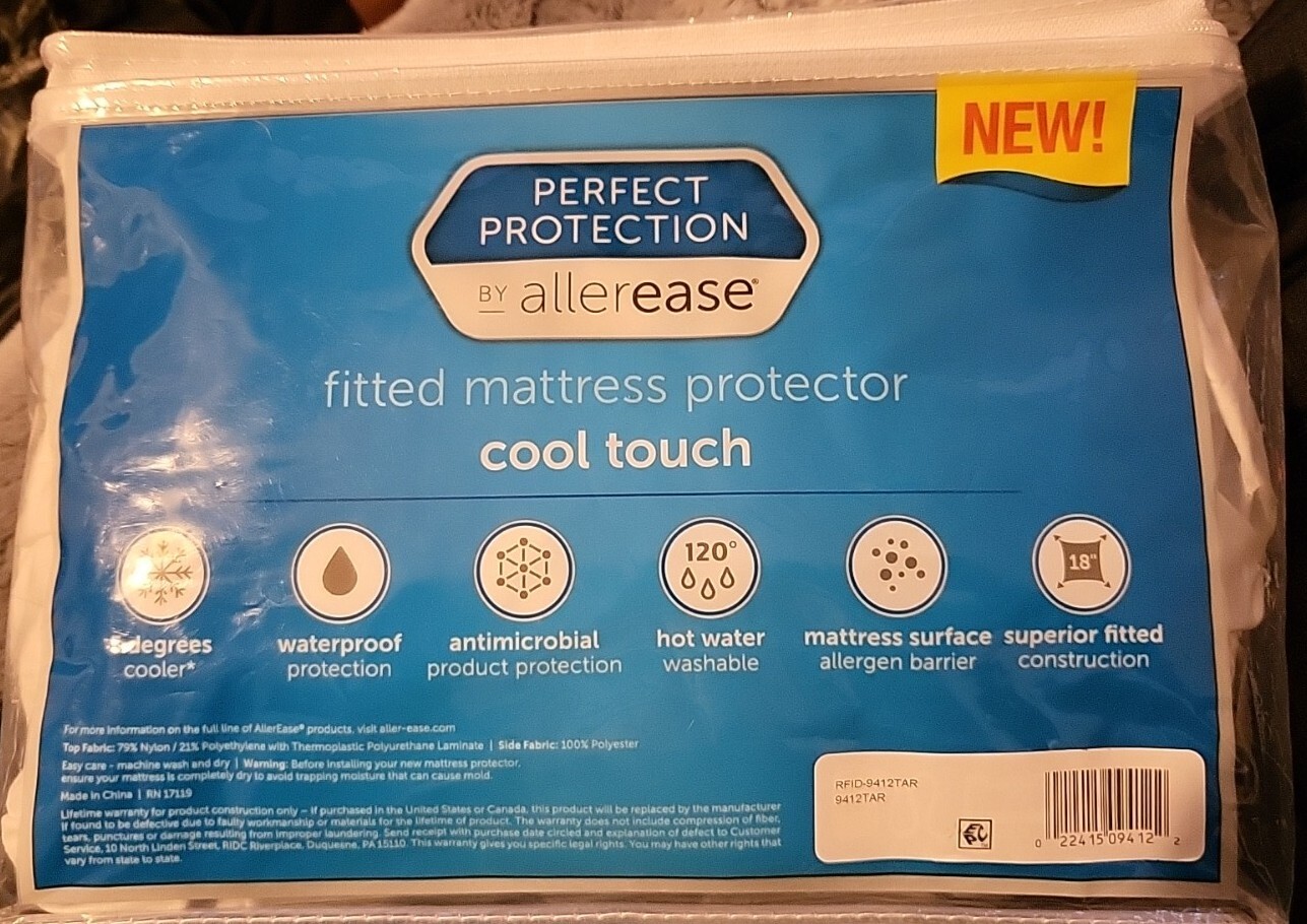 Perfect Protection By Allerase Cool Touch Fitted Matress Cover Size Full