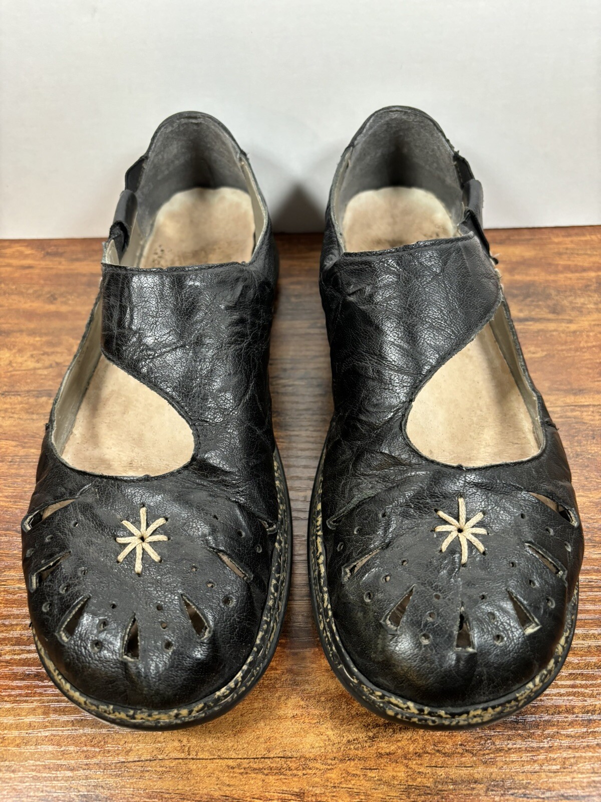 Rieker Daisy Flat Black Leather Mary Jane Comfort Womens Shoes Size 39 US 8
