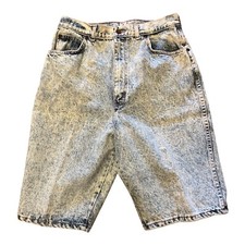 Vintage Congo Mom Acid Wash Sz 15/16 High Waist Rise Jeans Made In USA 1980s