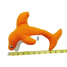 Dan Brechner Plush Dolphin Orange White Stuffed Animal 8"