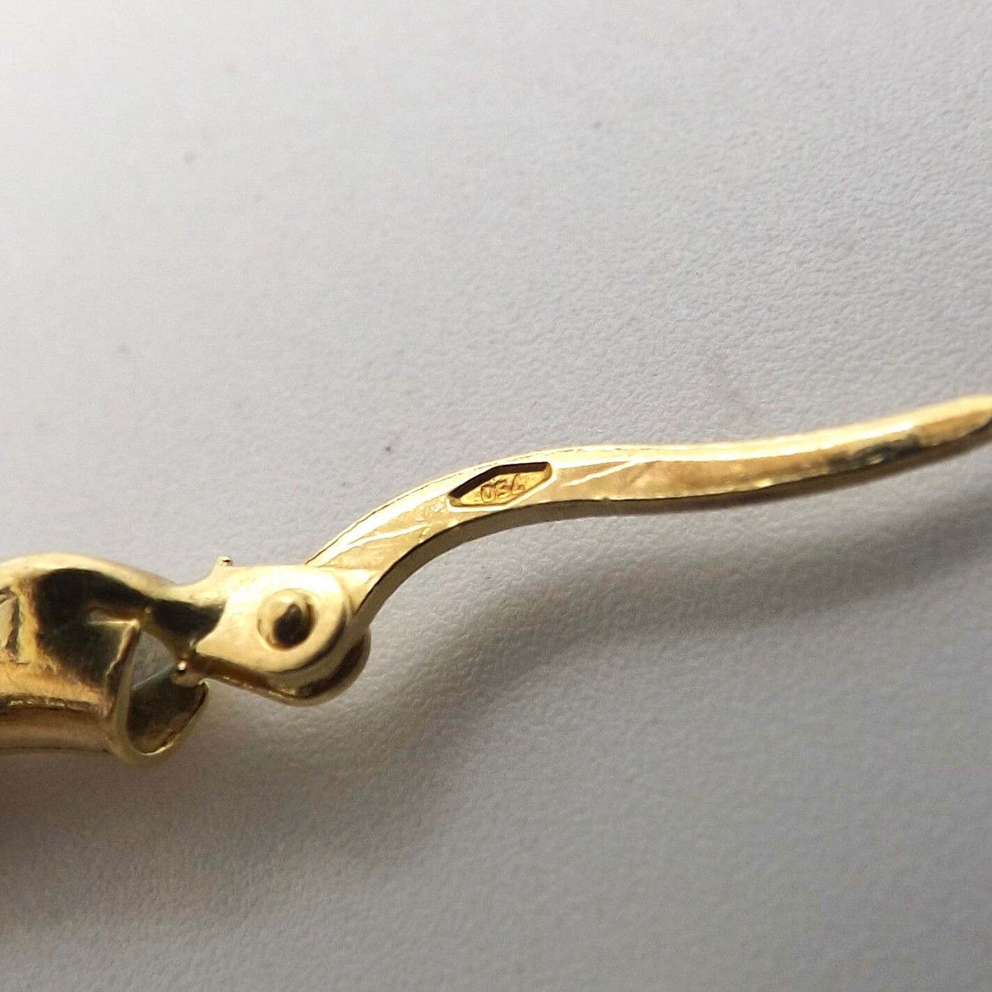 Solid 18k Gold Bubbles Single Hoop Earring One Cl… - image 6