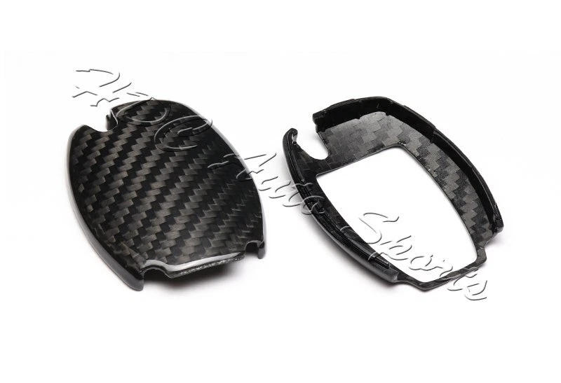 Capa protetora chave controle remoto fibra de carbono real para Mercedes-Benz E320/350/500 AMG - Imagem 2 de 4