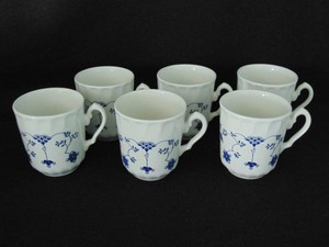 SET-OF-6-CHURCHILL-034-FINLANDIA-034-SMALL-MUGS-EAR-HANDLED-EXCELLENT