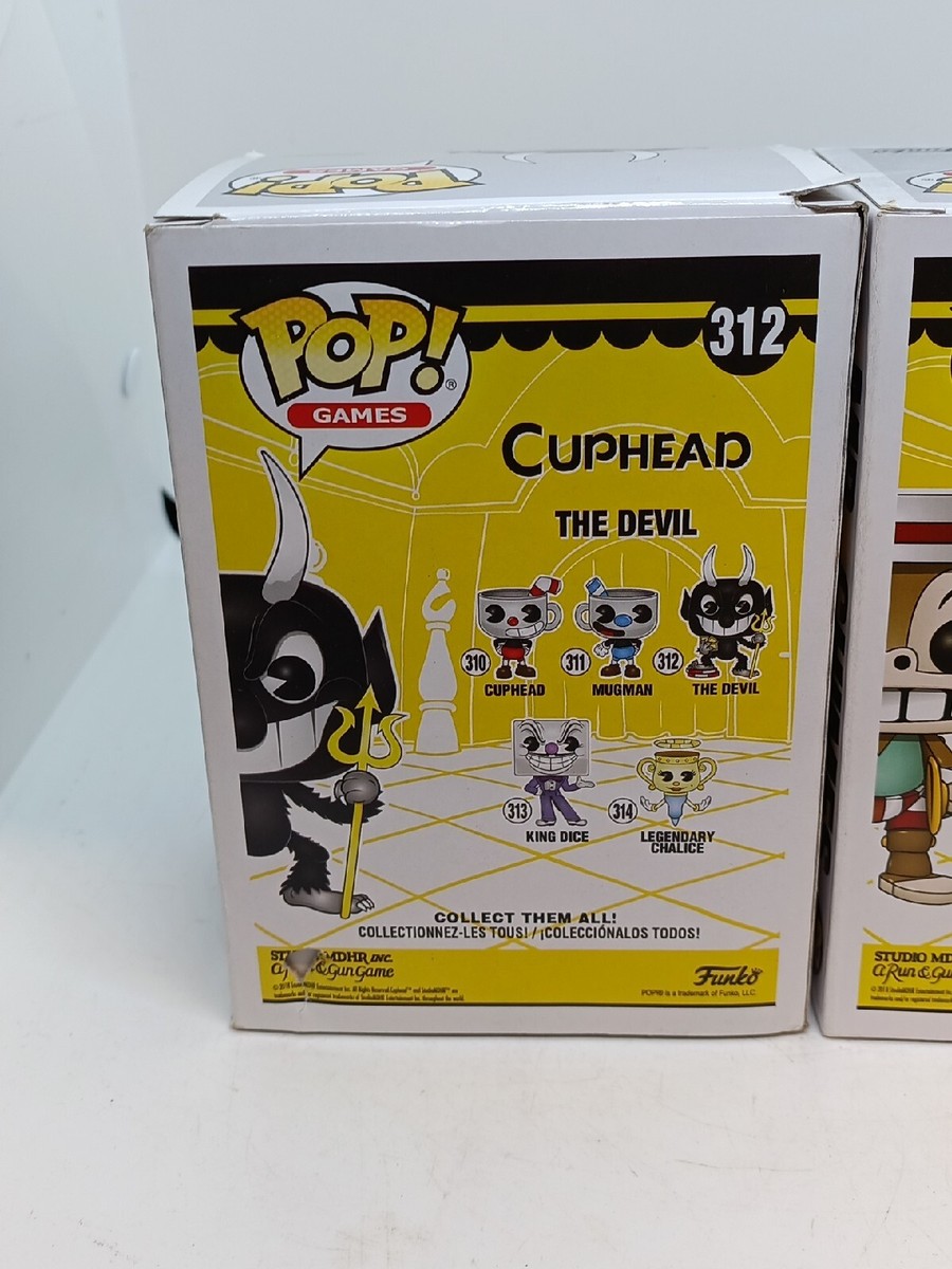 Funko Pop Cuphead The Devil 312 & 418 Mr Chimes. Vinyl Figures (M