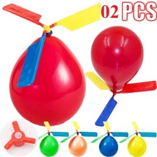 2 Pcs Helicopter Balloon Easter Balloon Portable Easter Outdoor Air Playing Toy
