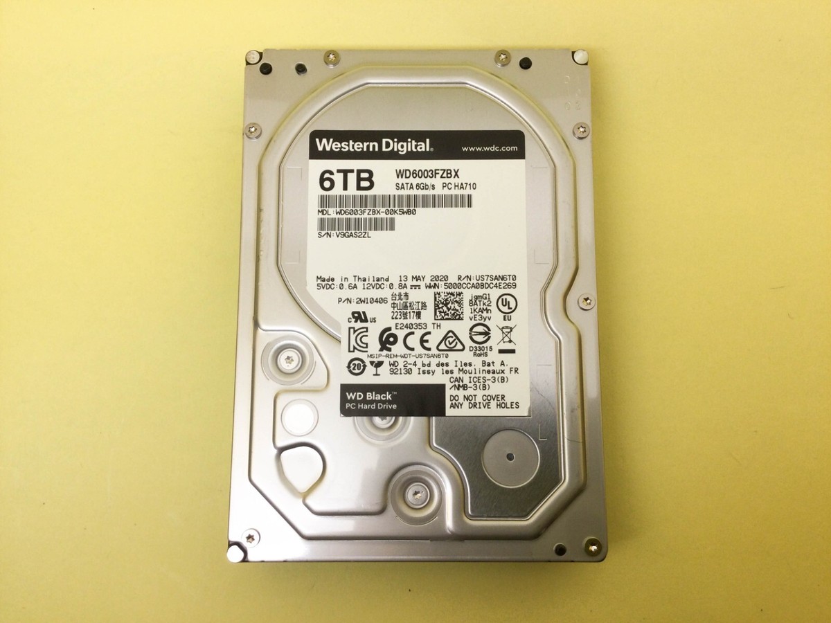 Western Digital Black 6TB 7.2K SATA 6Gb/s 256MB 3.5