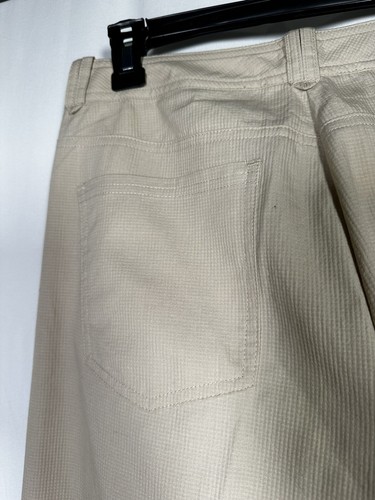 Talbots Vintage Women's Dress Pants Size 10L Long Straight Beige Cotton Waffle - 第 6/12 張圖片