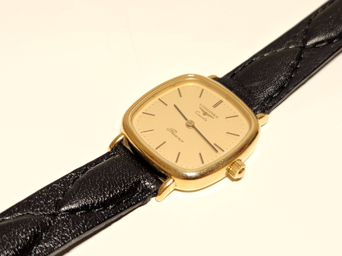 VINTAGE SQUARE LUXURY SWISS LADIES GOLD PLATED QUARTZ WATCH