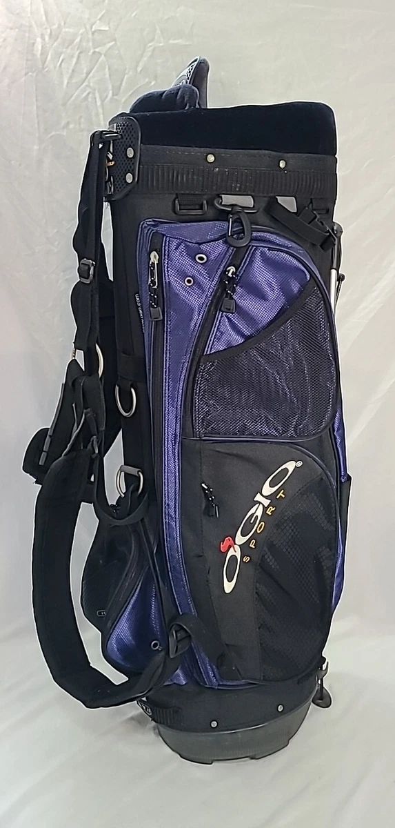 Ogio Sport Spyke Golf Cart Stand Bag Black Blue 6 Way 6 Pocket Backpack Strap