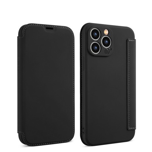 Flip Stand Leather Liquid Silicone Case For iPhone 13 Pro Max Protection Cover - Picture 18 of 22