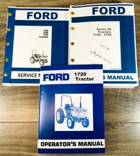 Ford 1720 Tractor Service Parts Operators Manual Owners Repair Shop Set Workshop