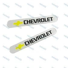 New White For CHEVROLET  Car Trunk Side Fenders Door Badge Scratch Guard Sticker