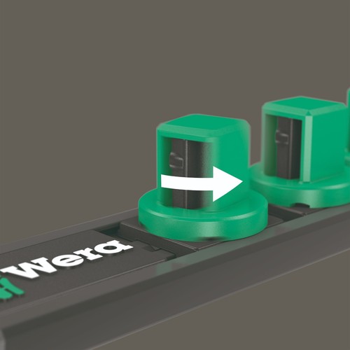 Wera 9607 Magnetic Rail B Impaktor 1 Socket Set 3/8" Drive Metric 05005451001 - Picture 6 of 7