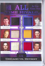 Blackhawks vs Red Wings 2017-18 In The Game Used All Time Rivals Prime SP #5/5 