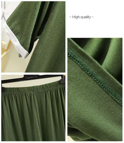 Conjunto de pijama corto de algodón modal para damas Camiseta para dormir Informal Prendas para dormir - Imagen 3 de 34
