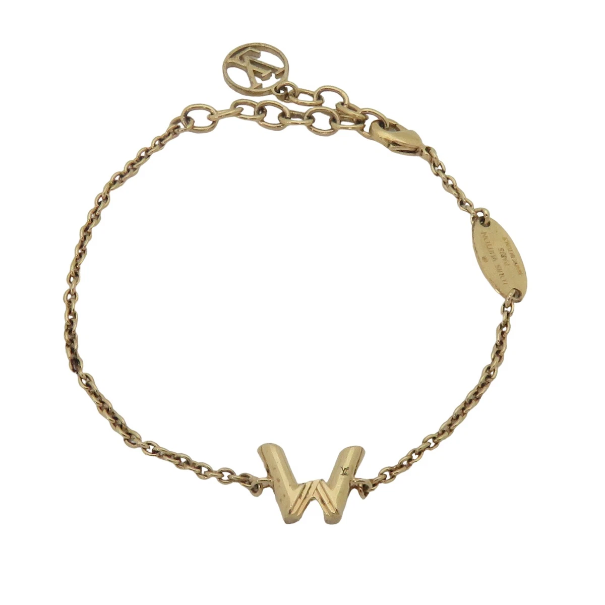 Louis Vuitton LV & Me Bracelet, Letter O, Gold, One Size