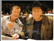 m2936  Jim Ross Jerry the King Lawler  signed wrestling Photo w/COA **Bonus**