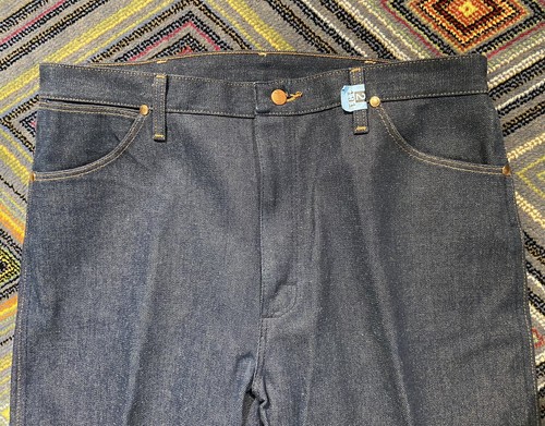2 PAIR Vintage Wrangler Cowboy Cut Jeans Mens 38x32 Blue Denim Made in USA 13MWZ - Picture 16 of 21