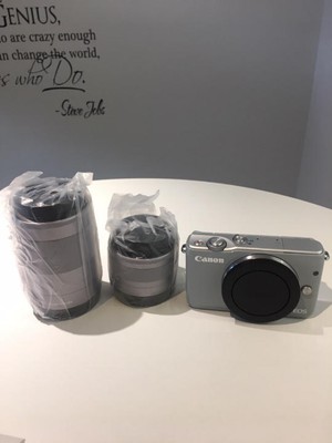 【Brand new and unused.】WiFi Function Canon EOS M10/gray Double zoom kit