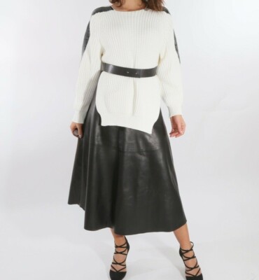 Max Mara Defile White Knit Cut Out Long Sleeve Sportmax Top Edgy Going Out Sz M