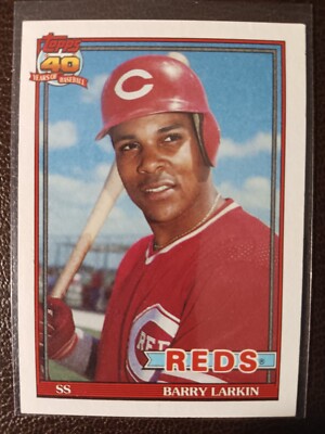 BARRY LARKIN CINCINNATI REDS 1991 TOPPS 40 YEARS BASEBALL CARD