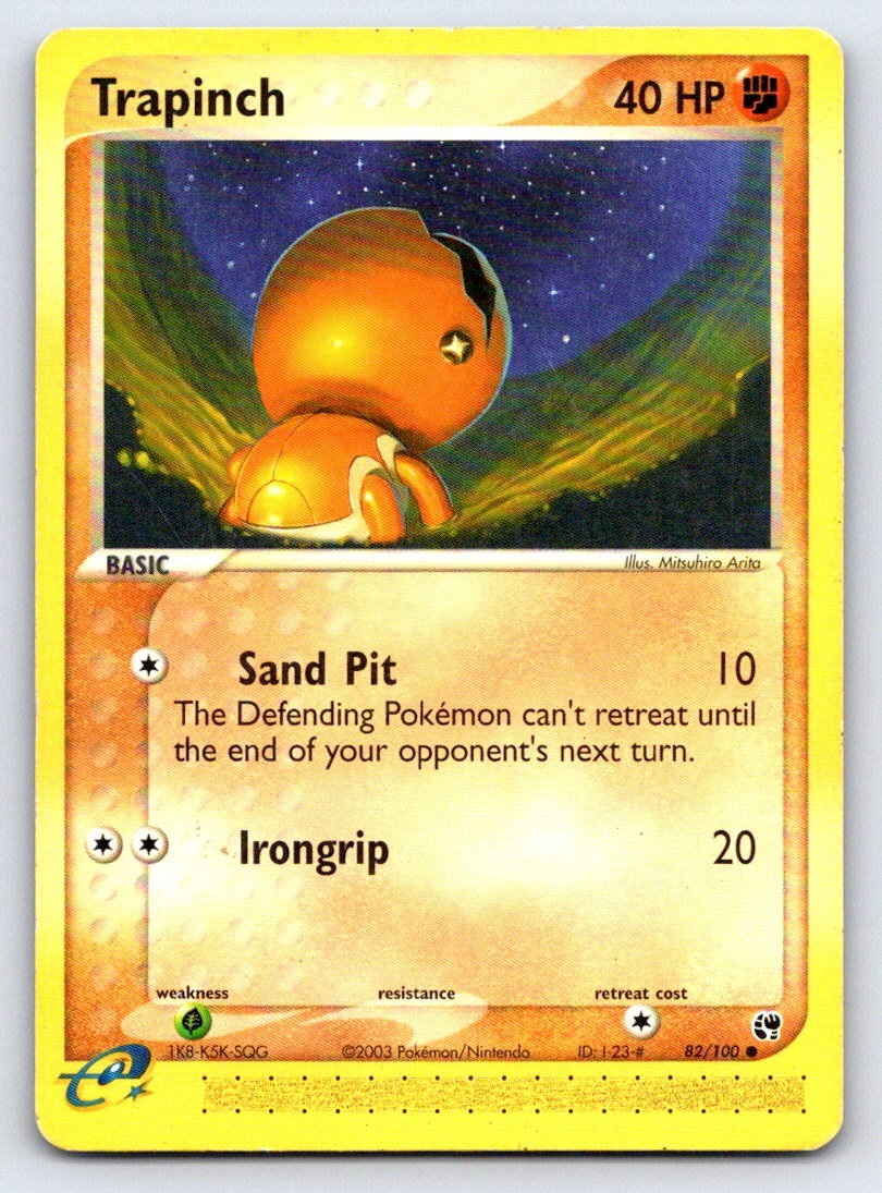 Trapinch 82/100 Common Sandstorm Pokemon Moderately Played