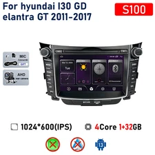 Multimedia Player Wireless CarPlay Android Auto For Hyundai I30 Elantra GT 11-17