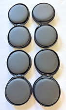 Earbud Headphones Round Zipper Case 3in Portable Black Lot of 4 for powebeats.