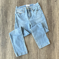 FRAME Women s High Rise Straight Light Wash B...