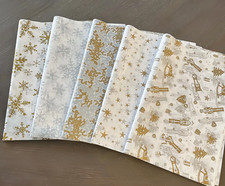 WINTER METALLICS Tissue Paper Assortment Choose Size  Package Amount