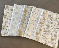 WINTER METALLICS Tissue Paper Assortment Choose Size & Package Amount