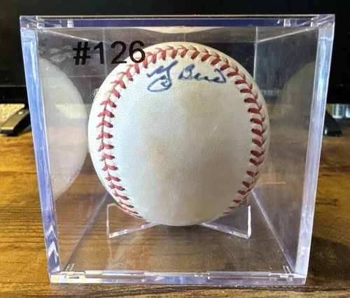 Yogi Berra Signed Autographed ROAL Baseball New York Yankees HOF with Case