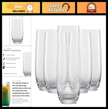 Set of 6 Iced Beverage Cocktail Glasses - 18oz Dishwasher-Safe Tritan Crystal