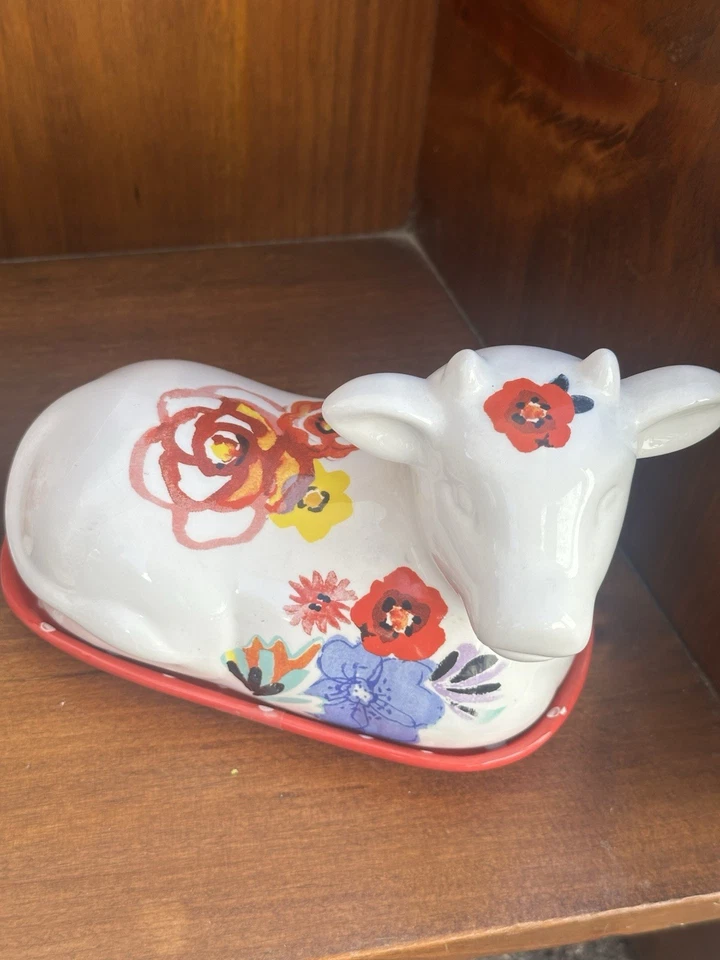 Plato de mantequilla de vaca y salero y pimentero The Pioneer Woman Country County Fair Foto 2 de 4