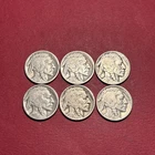 Lot Of (6) Buffalo/Indian Head Nickels G-VG (20-P, 26-P, 27-P, 28-P, 29-D, 36-P)