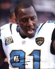 Chris Clemons signed NFL football 8x10 photo W/Cert Autographed 10