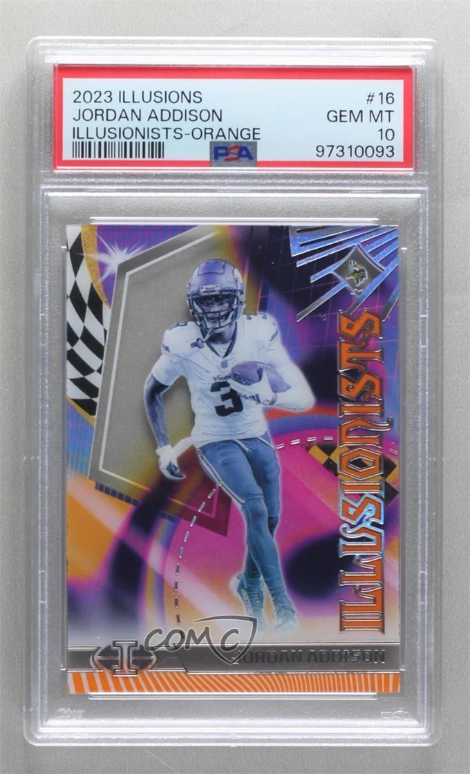 Jordan Addison Panini Illusions Illusionists #16 Orange